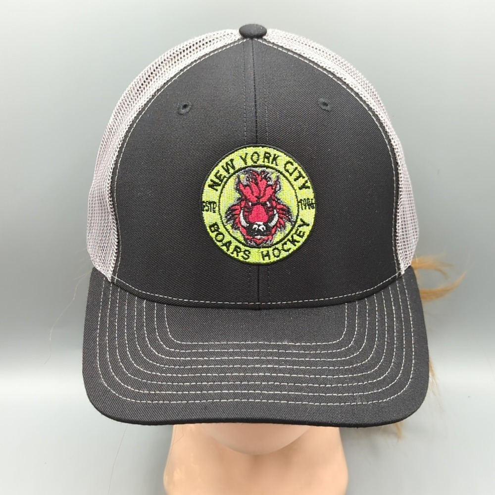 New York City Boars Hockey Hat Cap Black Snapback Richardson 112 Adjustable New